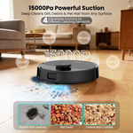 Load image into Gallery viewer, AIRROBO M2 Robot Vacuum and Mop Combo Auto Mop Cleaning and Drying, 15,000Pa Self-Refilling and Self-Emptying Base for 75 Days of Cleaning