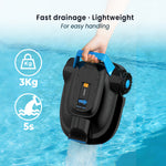 Load image into Gallery viewer, AIRROBO CP02 official refurbished lightweight cordless pool cleaner with fast drainage and blue carrying handle
