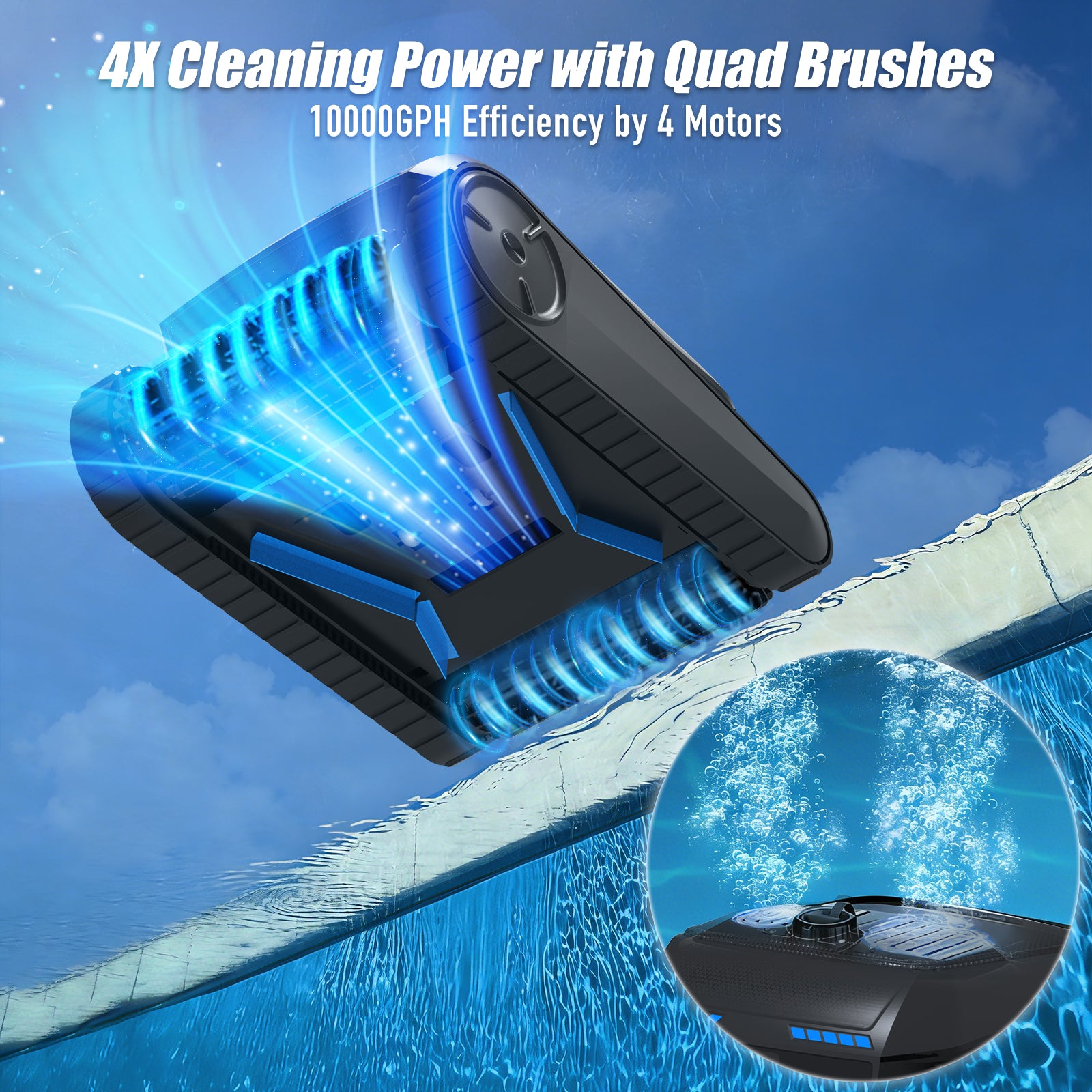 AIRROBO Cordless Robotic Pool Cleaner - Smart, Powerful, All-Pool Cleaning CP400 Lite