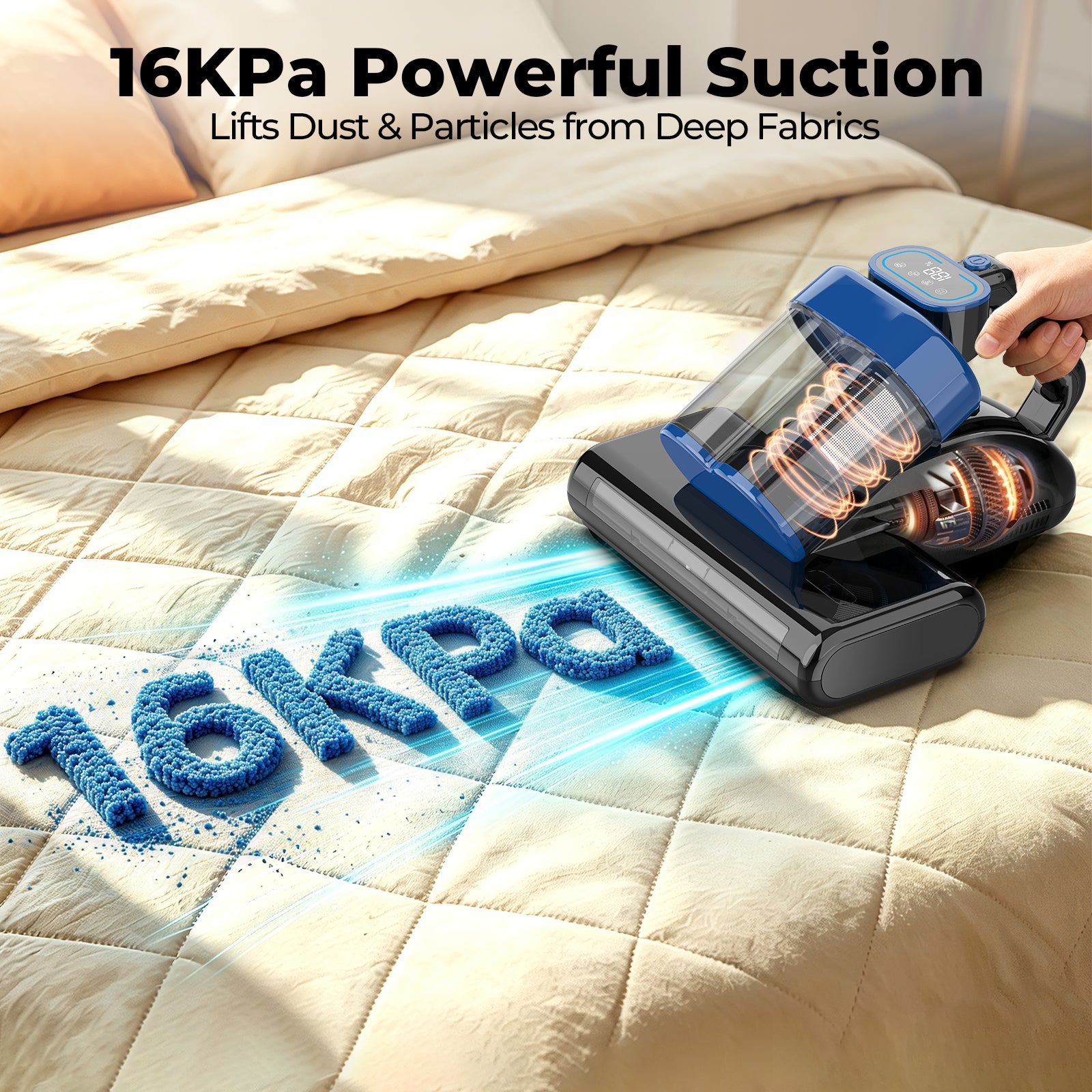 AIRROBO Mattress Vacuum Cleaner with Powerful Suction, HEPA Filtration, and High-Temperature Drying – Deep Cleans Bed, Sofa, and Fabric Surfaces