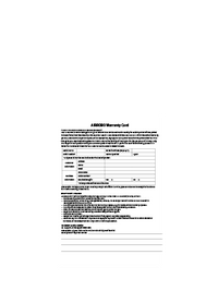Warranty Card