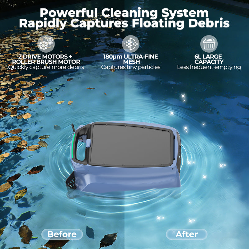 AIRROBO SP200 ultrasonic obstacle avoidance sensors detecting pool walls