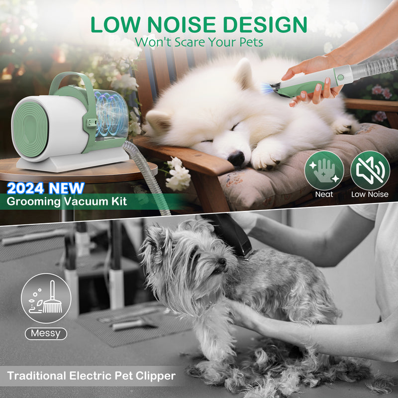 AIRROBO PG50 Plus | 7 in 1 Pet Grooming Kit with Vacuum | Pet Vacuum Groomer