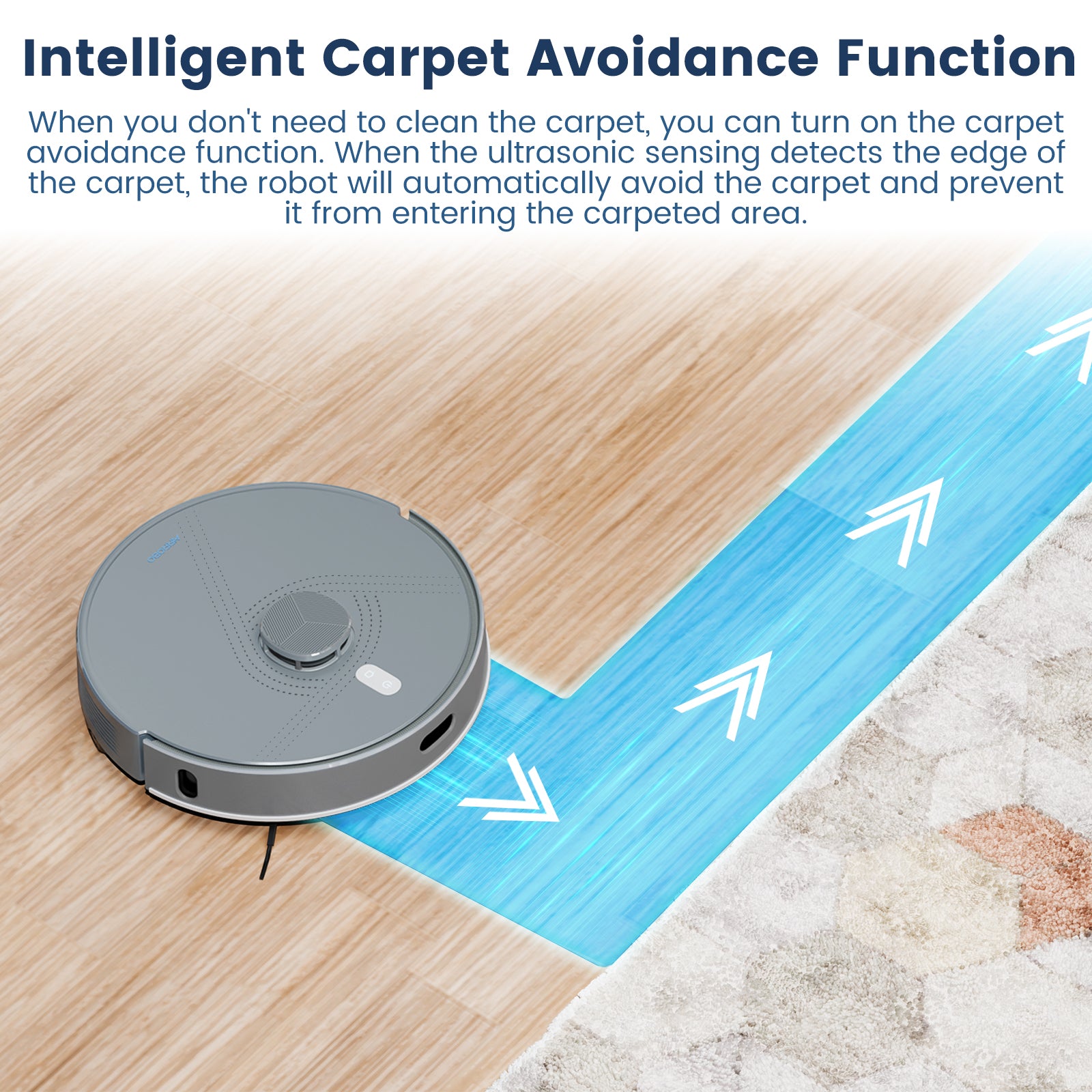 AIRROBO L50+ Robot Vacuum & Mops - Self Empty, Ultrasonic Carpet Detection, 75 Days Hands-Free, 240min Runtime, Smart App Control