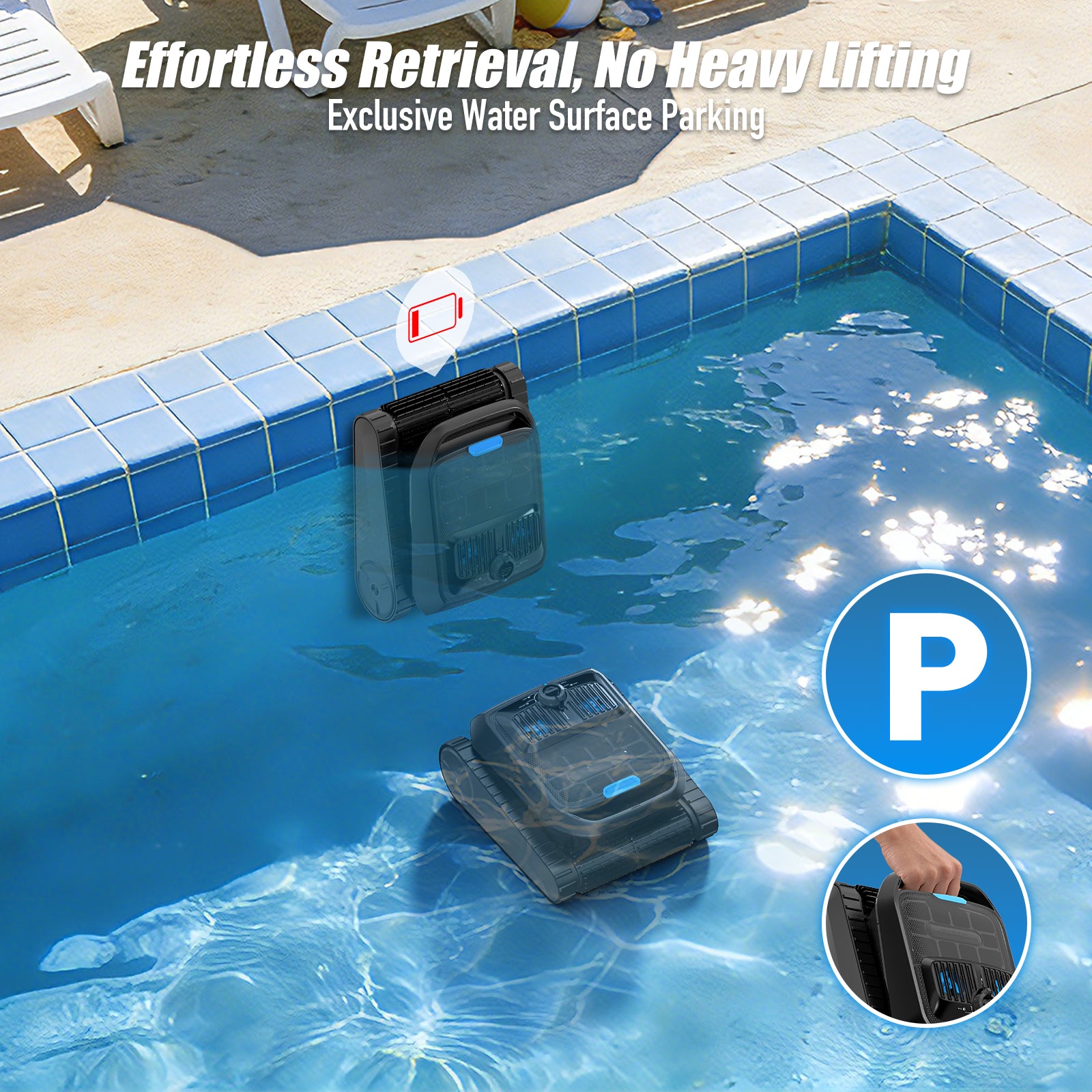 AIRROBO Cordless Robotic Pool Cleaner - Smart, Powerful, All-Pool Cleaning CP400 Lite
