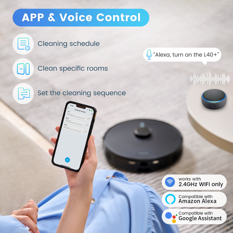 AIRROBO L40+ 90% New Refurbished Robot Vacuum and Mop Combo