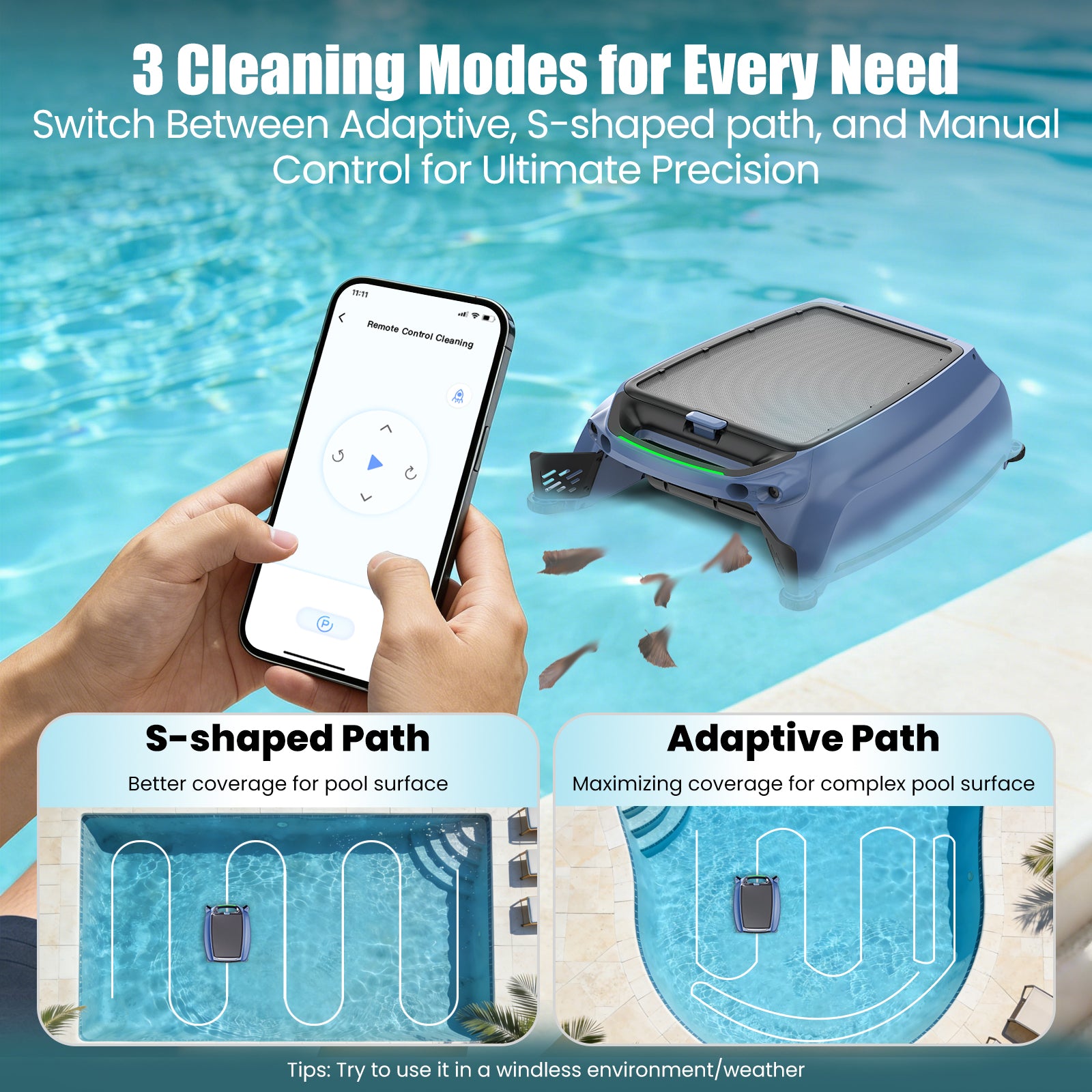 AIRROBO SP200 Cordless Robotic Pool Cleaner with App Control