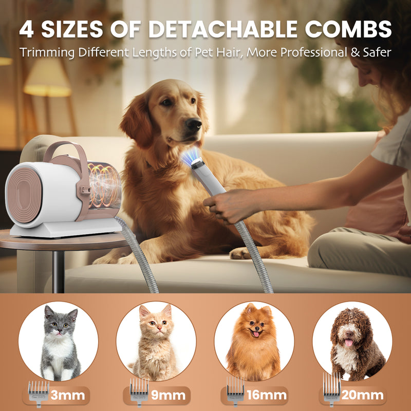 AIRROBO PG50 | 5 in 1 Pet Grooming Kit with Vacuum