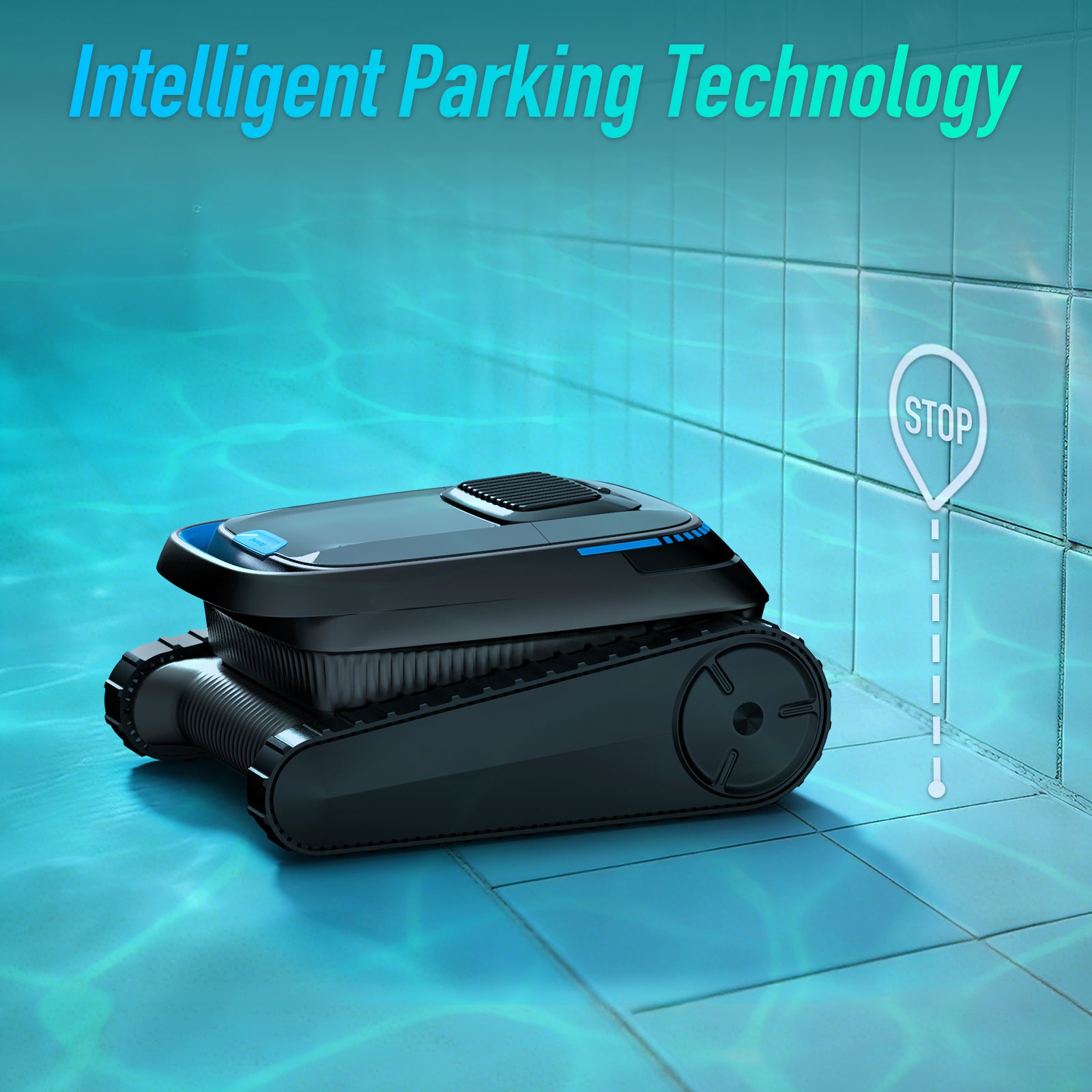 Airrobo PC10 Black Cordless Robotic Pool Vacuum Cleaner, Wall-Climbing Pool Robot Vacuum