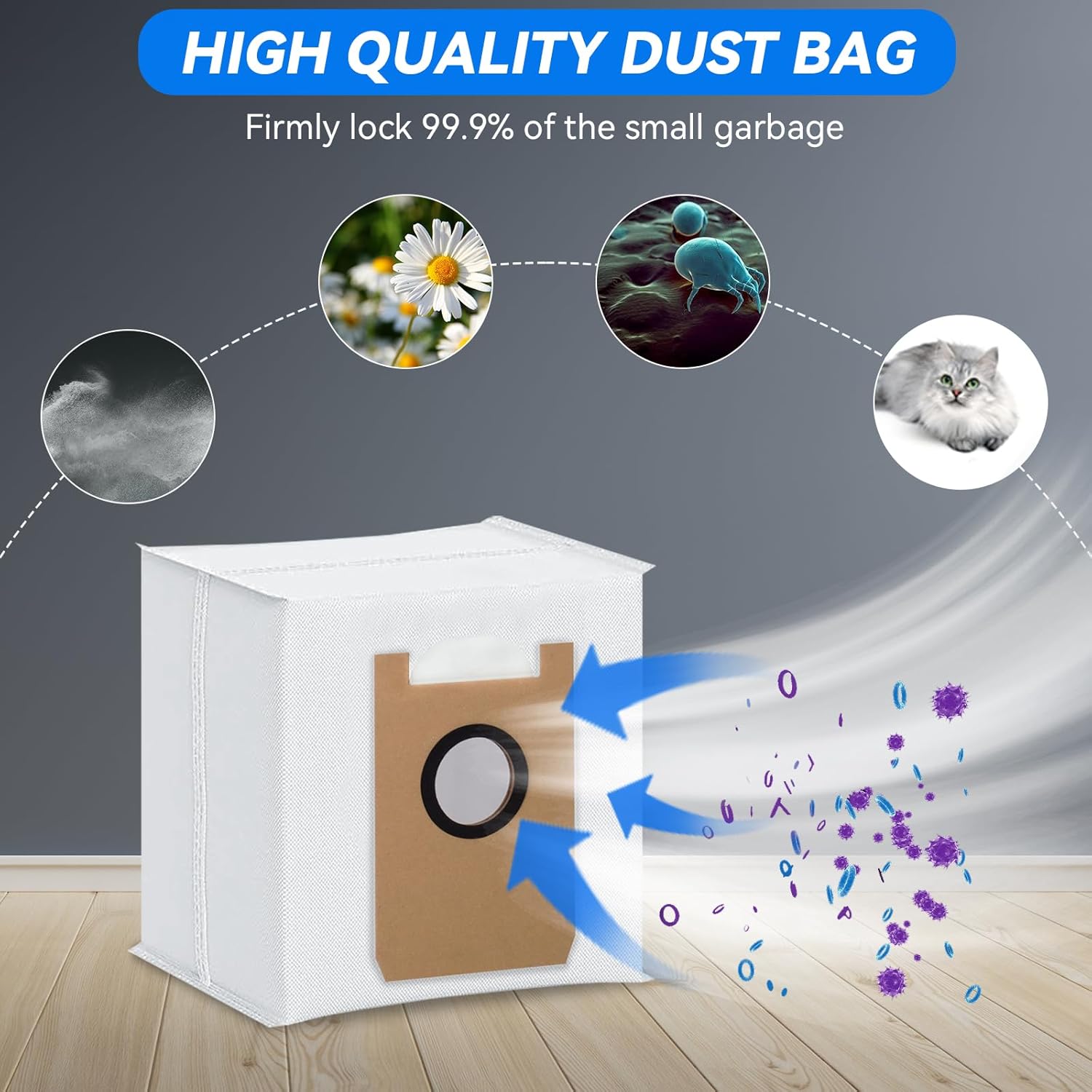 AIRROBO T10+/ T20+/ L40+/Q20+ 6 PCS Disposable Dust Bag