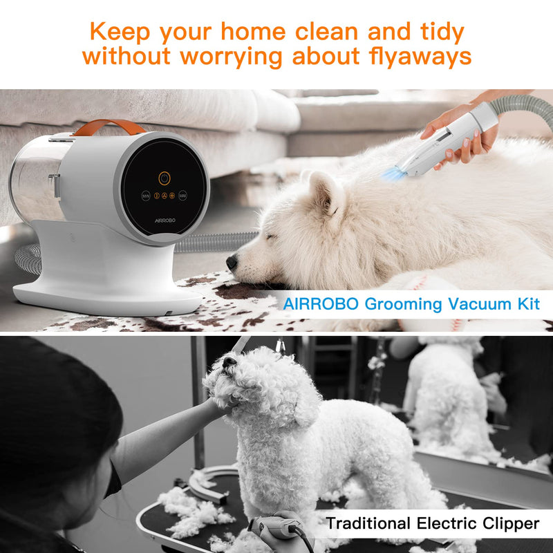 AIRROBO PG100 (Lite) | Pet Grooming Kit with Vacuum | Pet Vacuum Groomer
