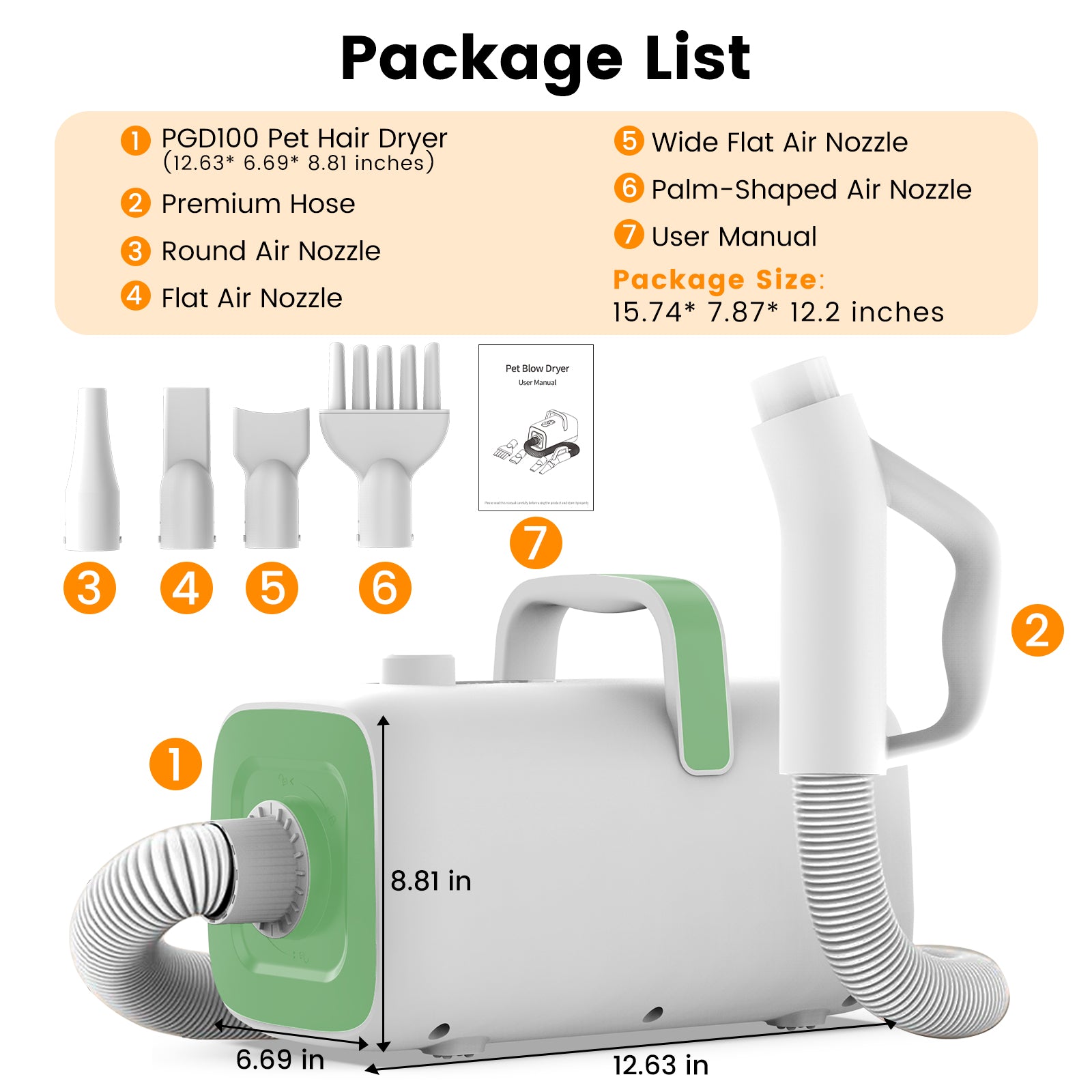 AIRROBO PGD100 Blower Pet Hair Dryer