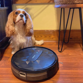 We are loving our new Airrobo vacuum! It really helps with the dog hair!